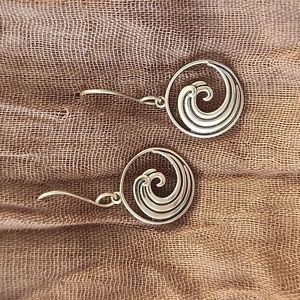 Sterling silver wave earrings
